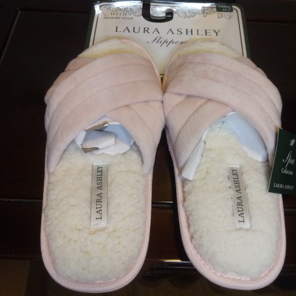 laura ashley slippers with memory foam